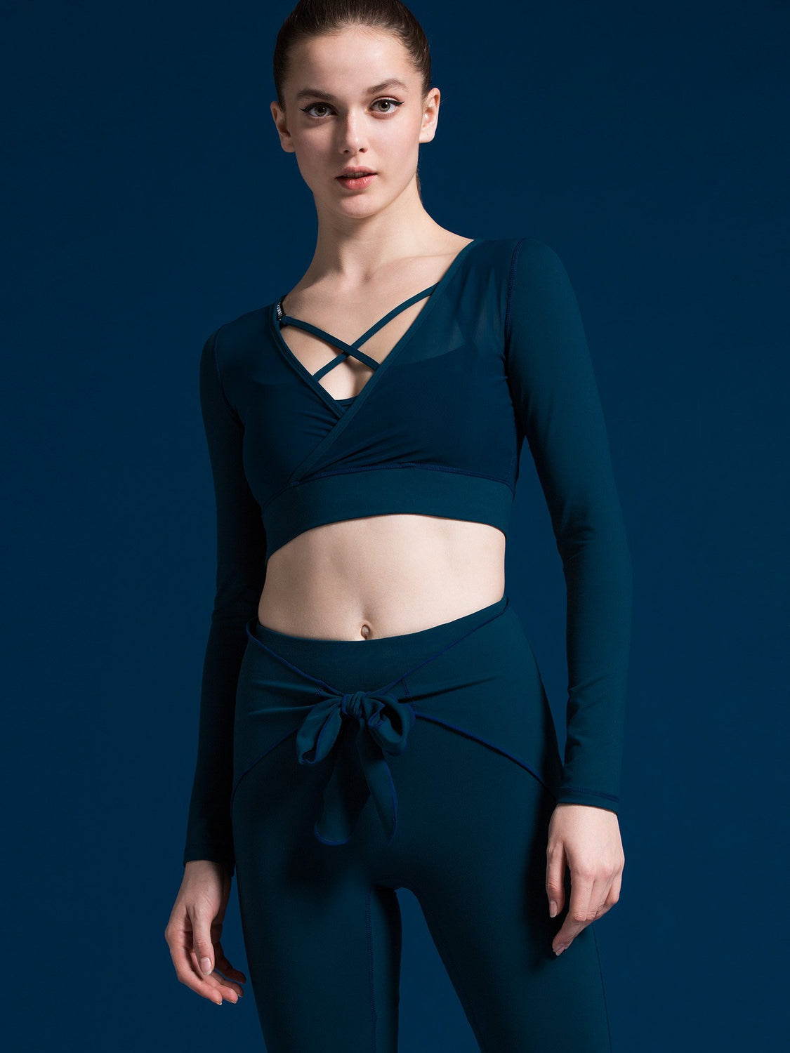 MESH & MATCH CROP TOP, LAKE MESH