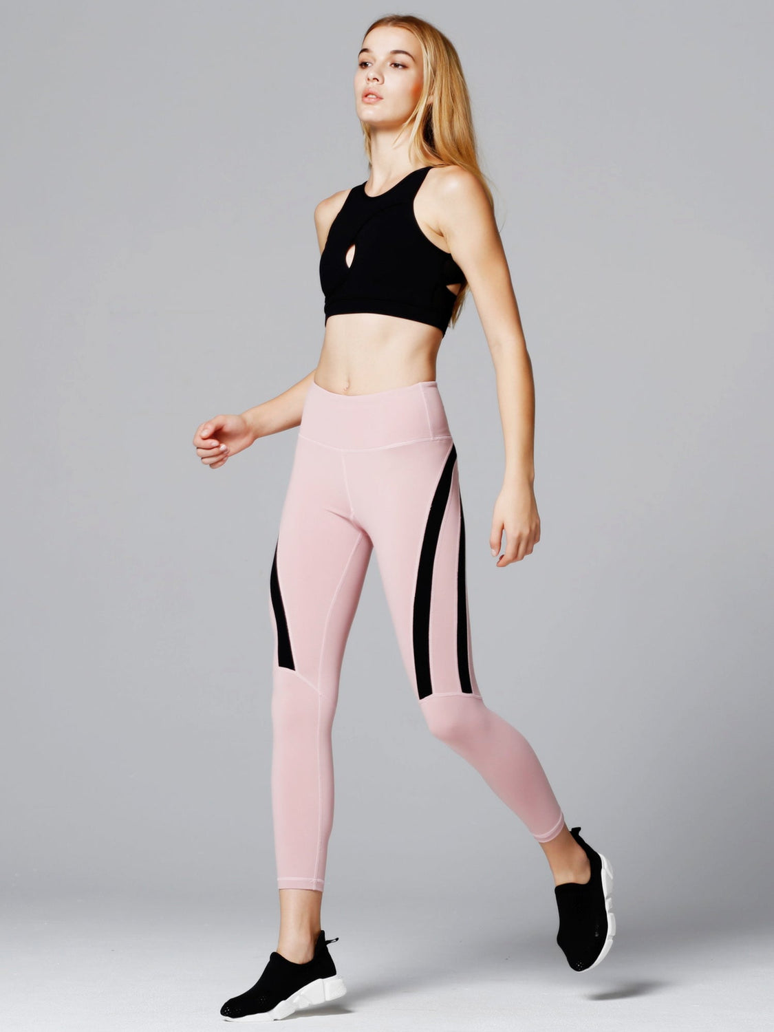 EVOLUTION ANKLE CROPS, BLUSH/BLACK