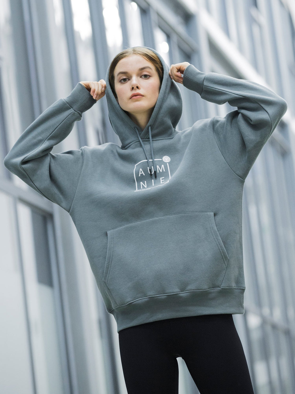 BL SPORTS FIT HOODIE, BLUE GREY