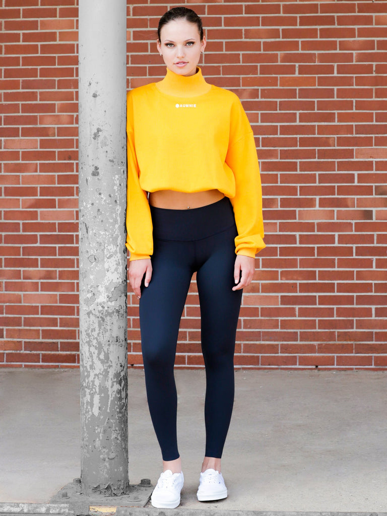 CT MOCK NECK SWEATSHIRT, YELLOW