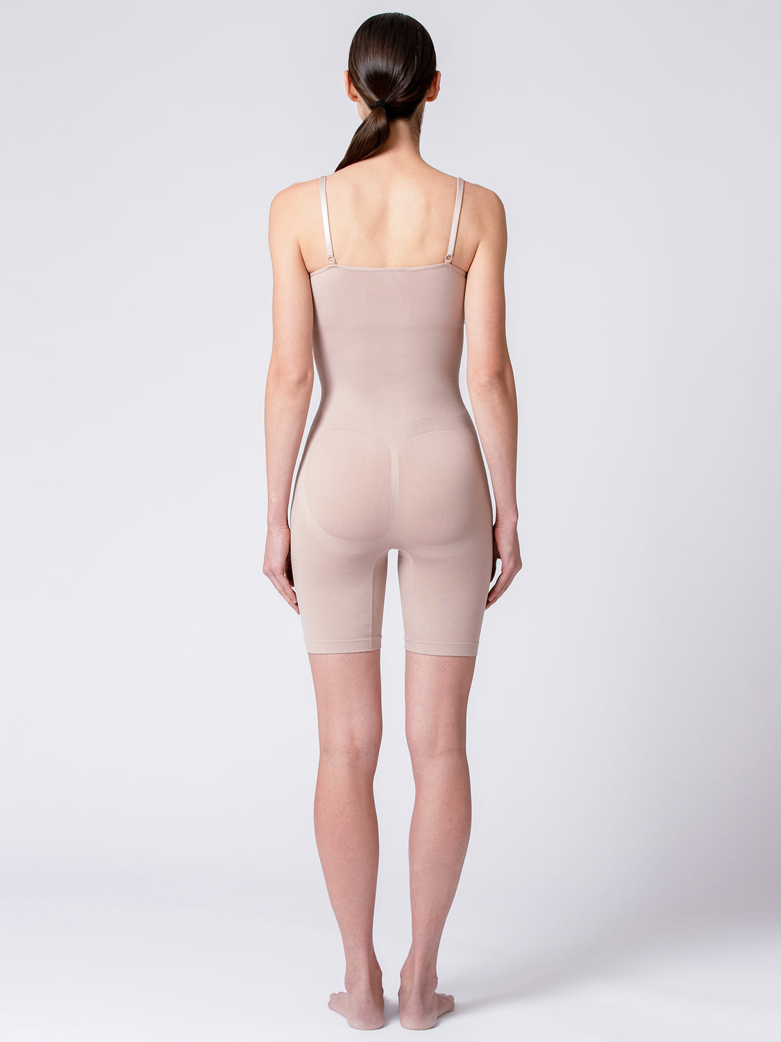 SCULPT & SUPPORT MID THIGH SHAPEWEAR BODYSUIT, NUDE