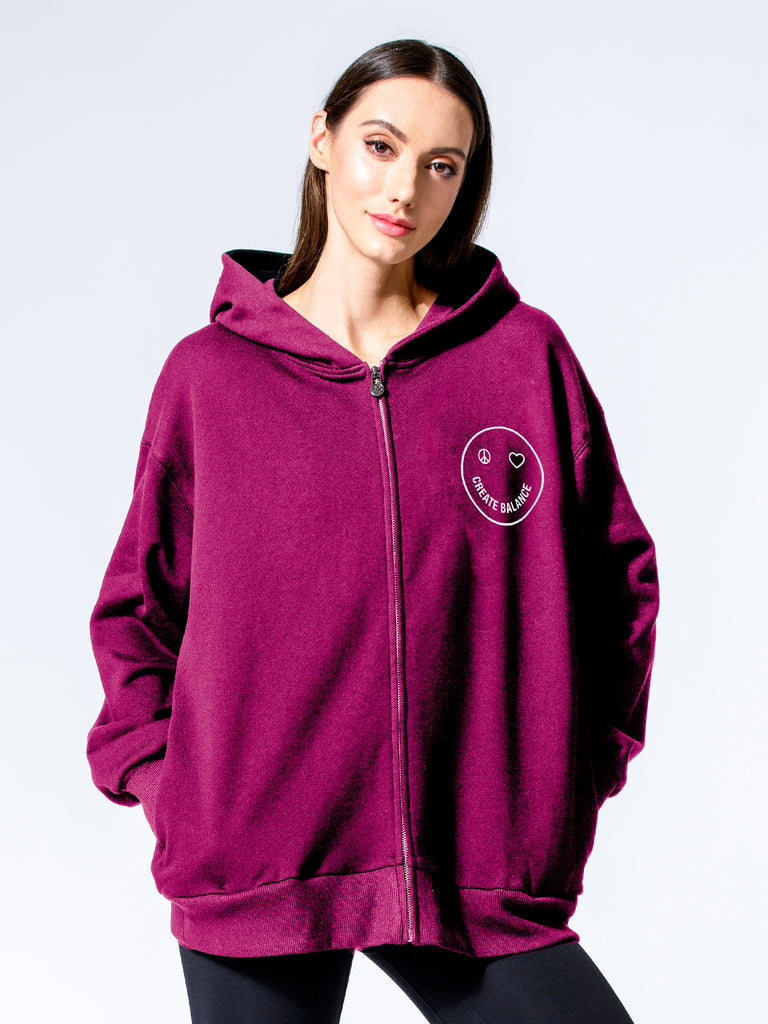 HAPPY GLOW ZIP HOODIE, WILDBERRY