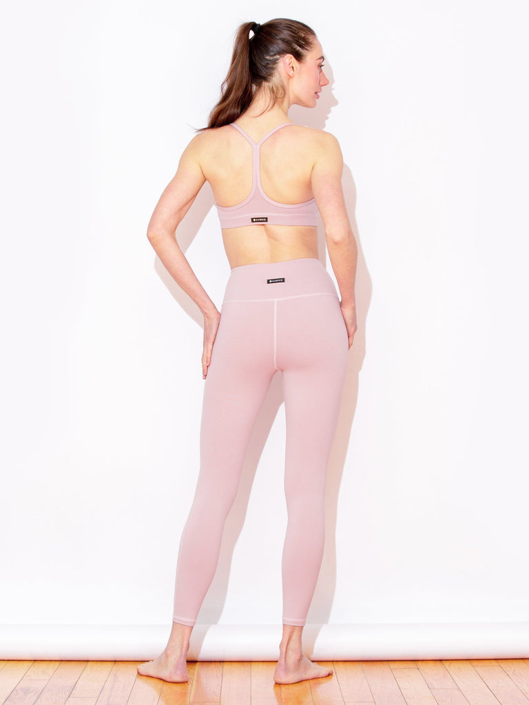 HIGH WAIST ANKLE CROPS, BLUSH