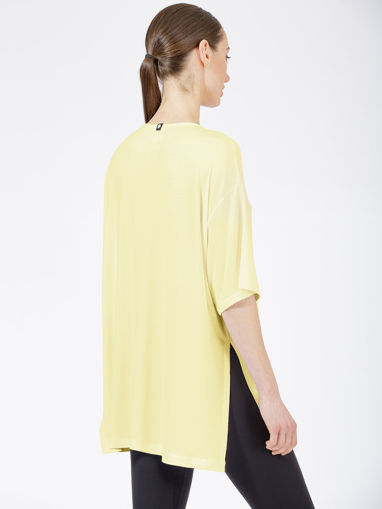 HIGH SPLIT OVERSIZE TEE, JASMINE