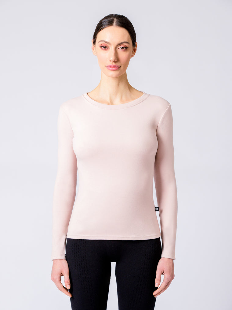 THERMAL FLEECE LONG SLEEVE TOP,  CASSIAS