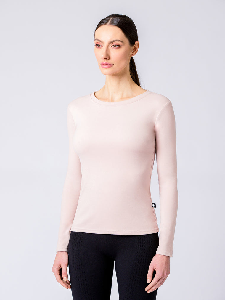 THERMAL FLEECE LONG SLEEVE TOP,  CASSIAS