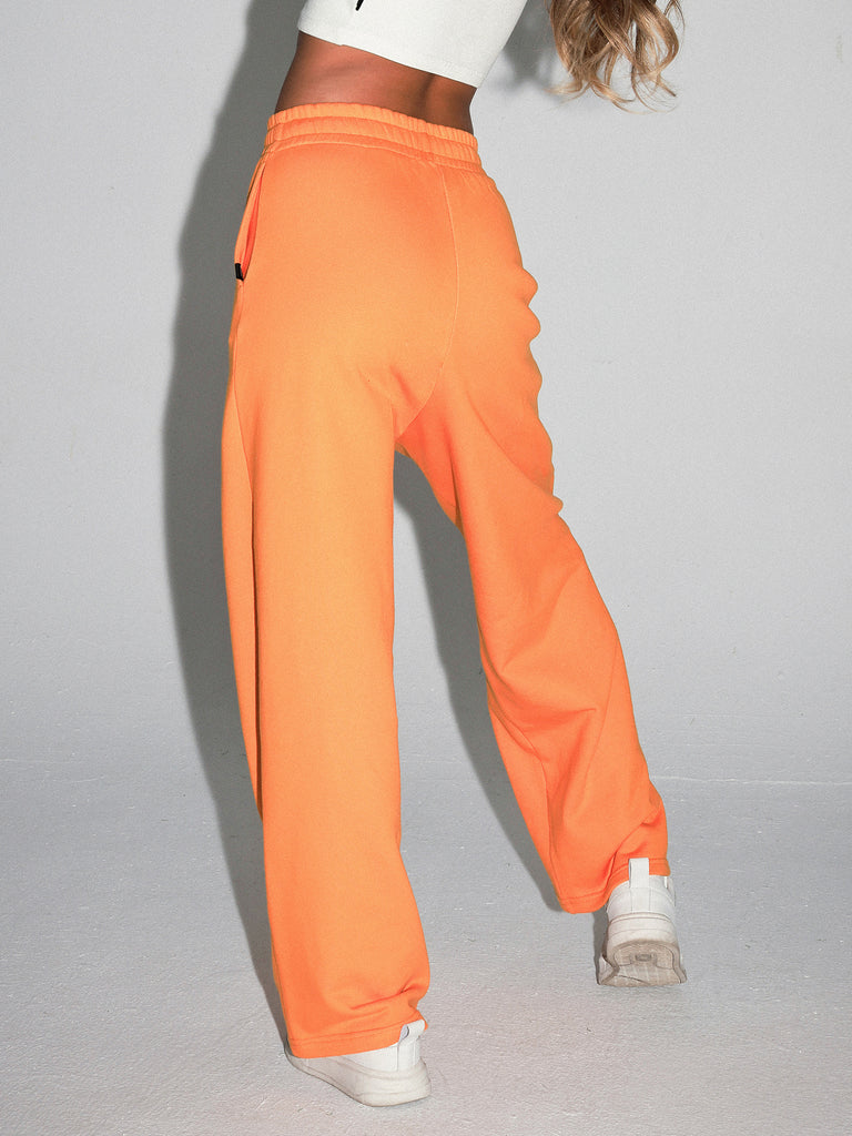 URBAN WIDE LEG SWEATPANTS,YELLOW