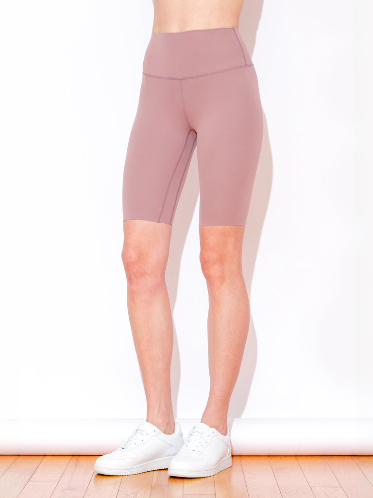 NUDE SHAPE BIKER SHORTS, ASH MAUVE