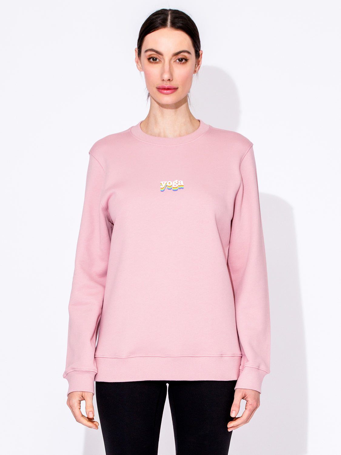 RAINBOW YOGA SWEATSHIRT,PINK