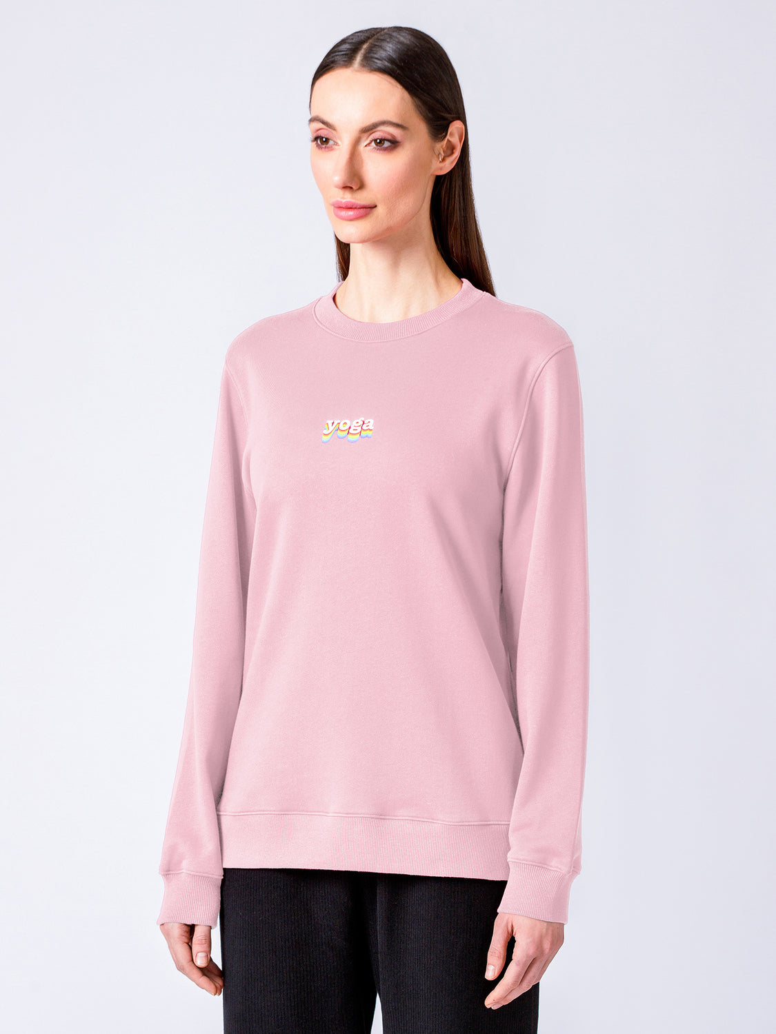 RAINBOW YOGA SWEATSHIRT,PINK