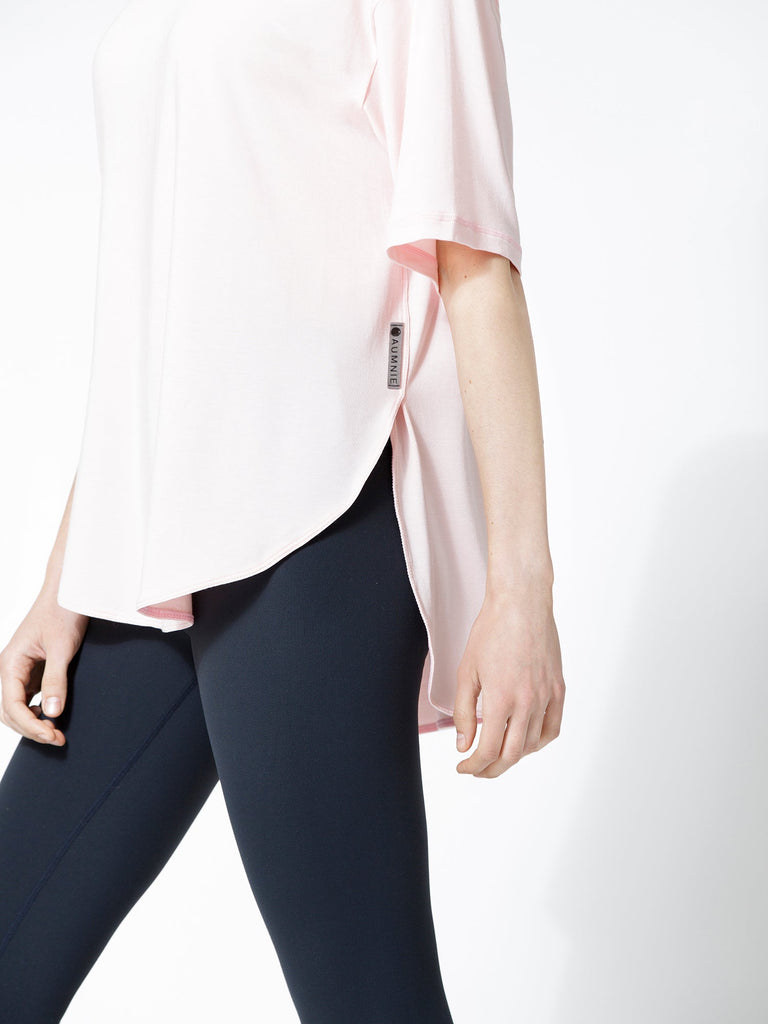 HI LO OVERSIZE TEE, BALLET PINK