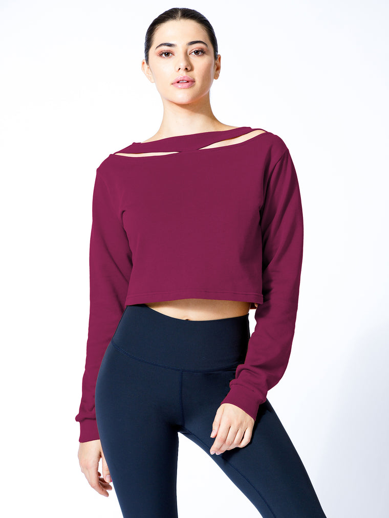 DETACHED COLLAR SWEATSHIRT, WILDBERRY