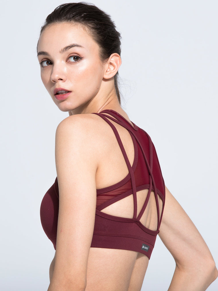 THEORY BRA, BORDEAUX/BORDEAUX MESH