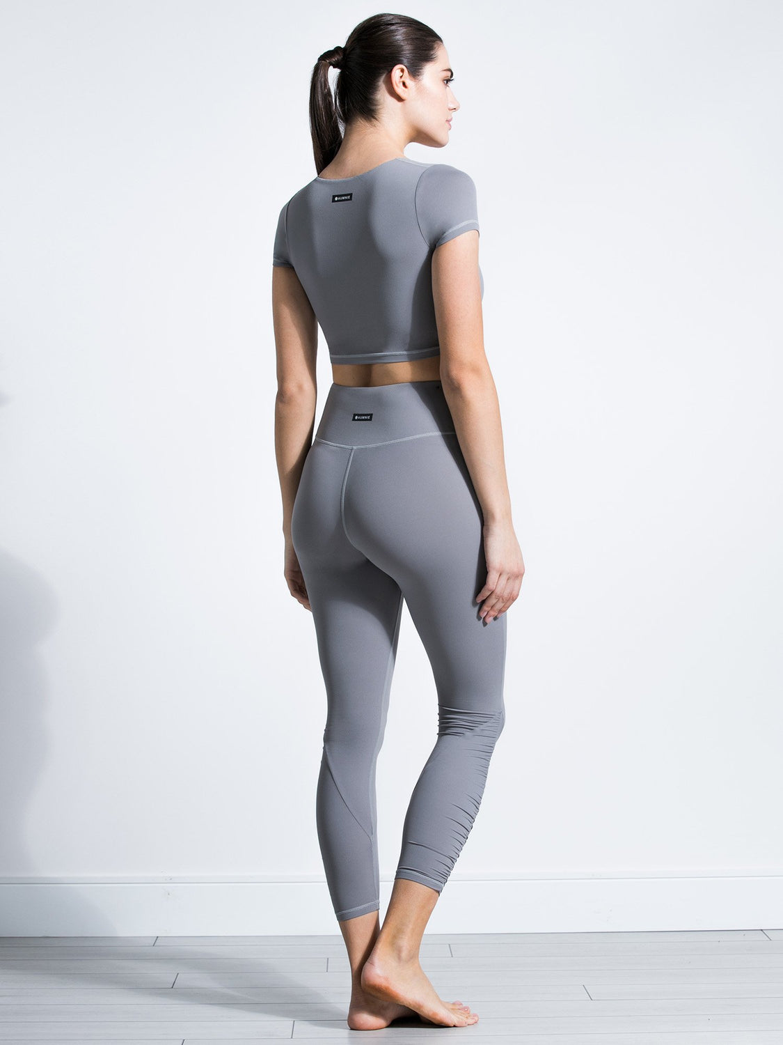 RUCHED NUDE PANTS, LUNAR GREY