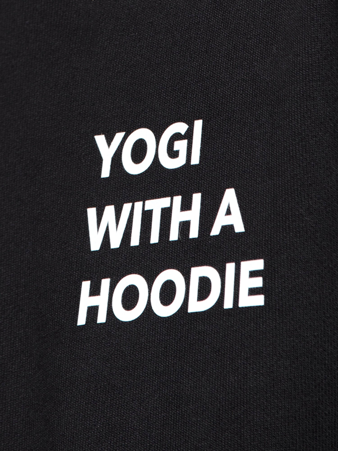 YOGI WITH A  HOODIE, BLACK