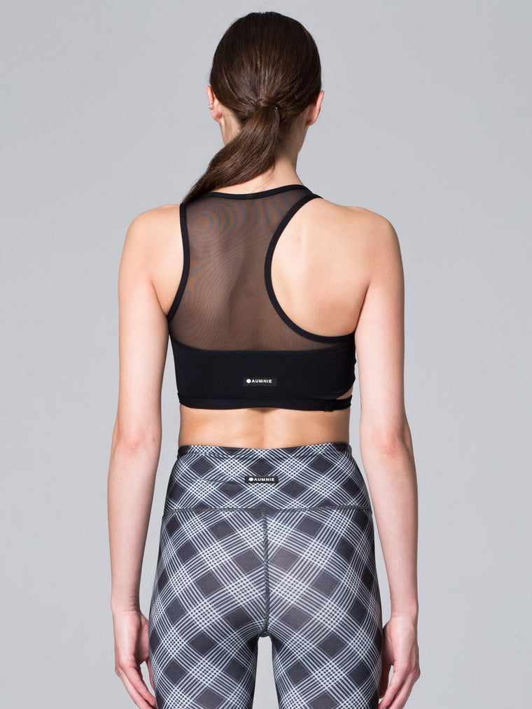 AQUARIUS BRA, BLACK/BLACK MESH