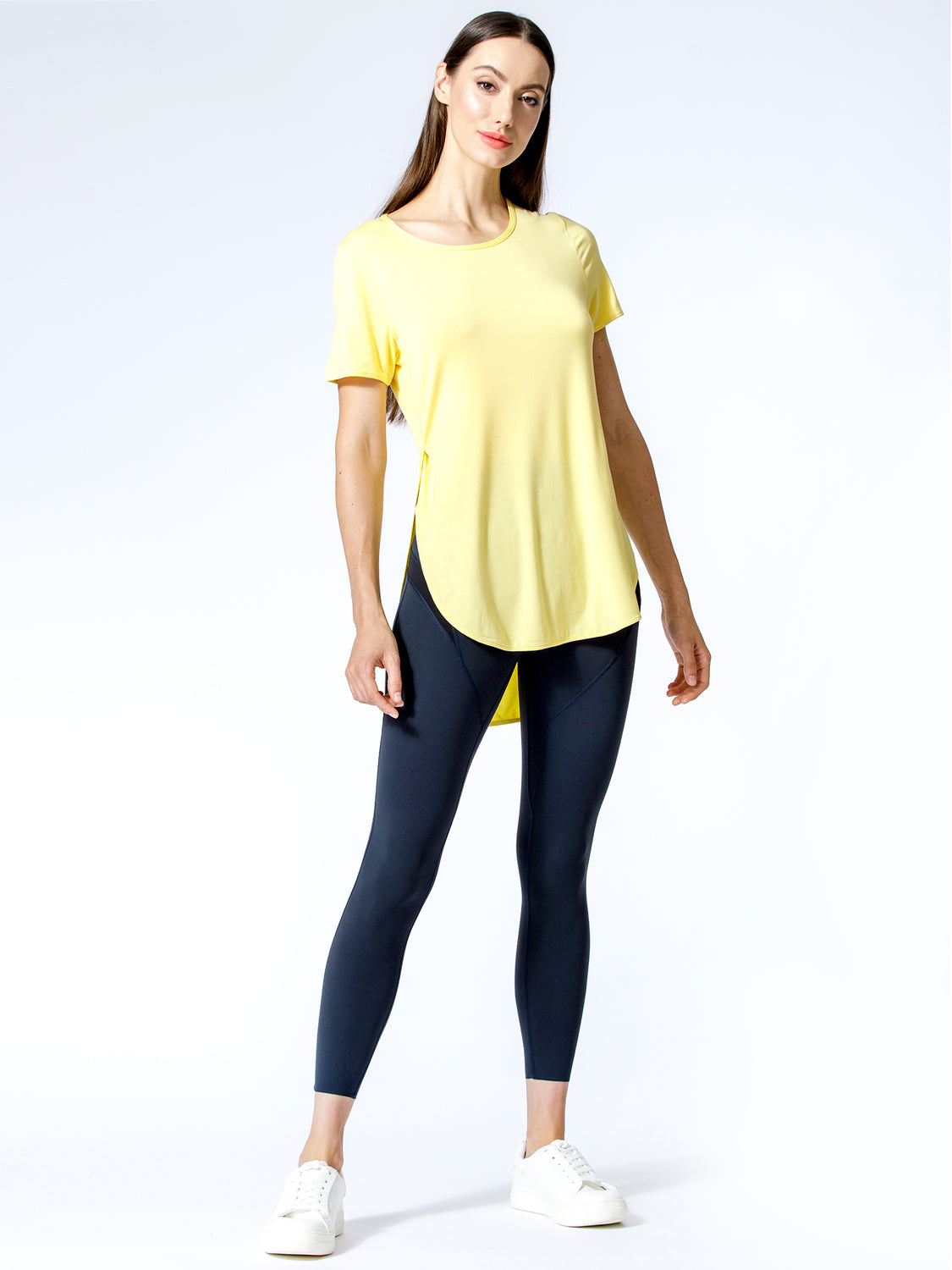 HI LO SIDE SPLIT TEE, JASMINE