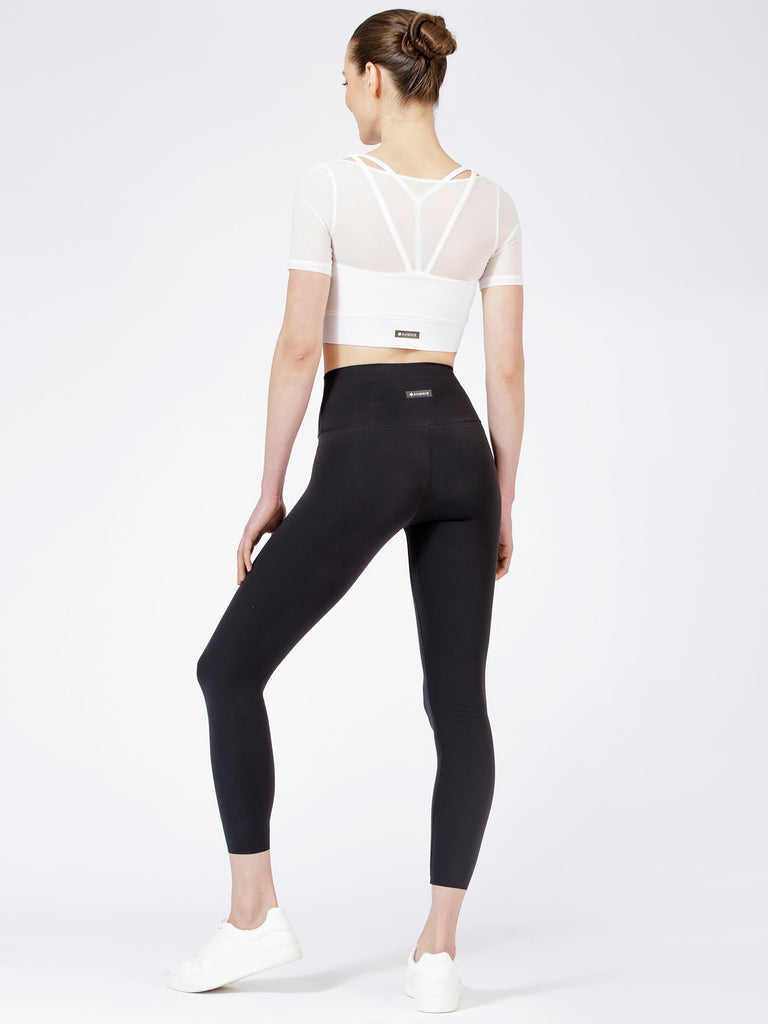 UNITY MESH CROPPED TOP, WHITE/WHITE MESH