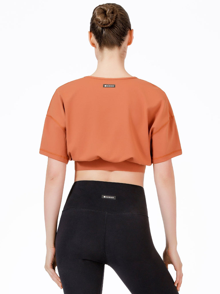 CAREFREE CROPPED TEE, MAPLE