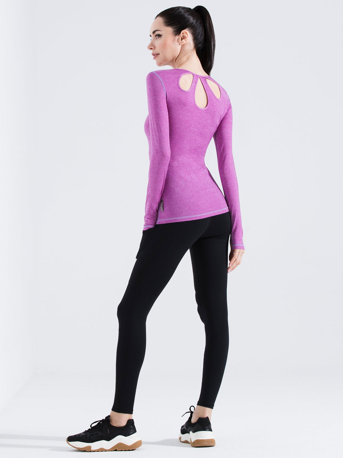 PETAL LONG SLEEVE TEE, PURPLE WFX