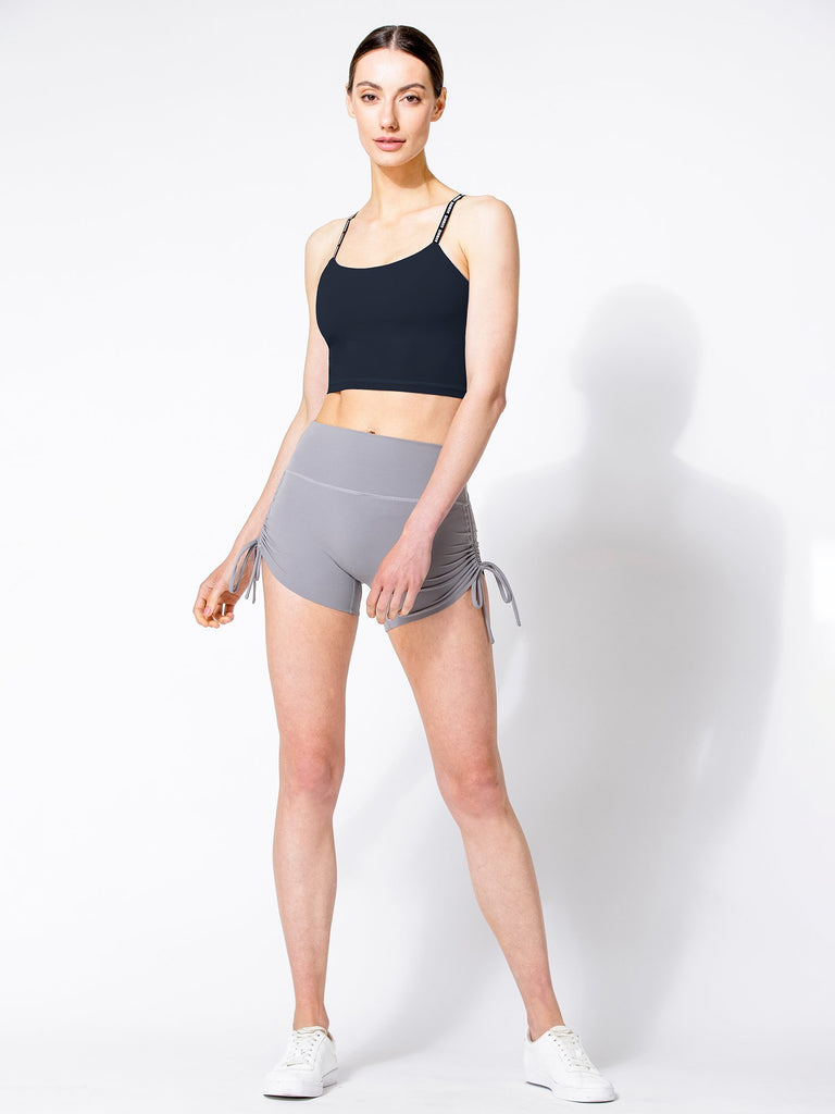 NUDE SHAPE HOT YOGA SHORTS, LUNAR GREY