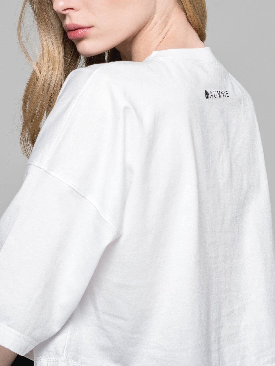 CREATE BALANCE OVERSIZED CROPPED TEE, WHITE