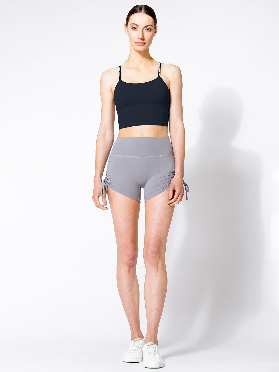 NUDE SHAPE HOT YOGA SHORTS, LUNAR GREY