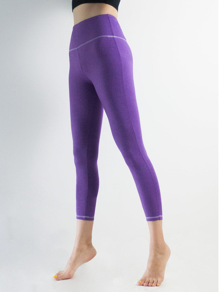 INTRO ANKLE CROPS, HEATHER PURPLE