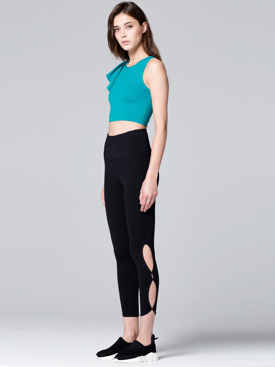 CHAKRA ANKLE CROPS, BLACK